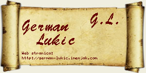 German Lukić vizit kartica
